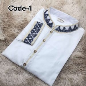 Ezift Cotton White Panjabi (Code-1)