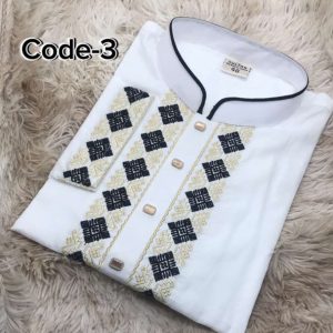 Ezift Cotton White Panjabi (Code-3)